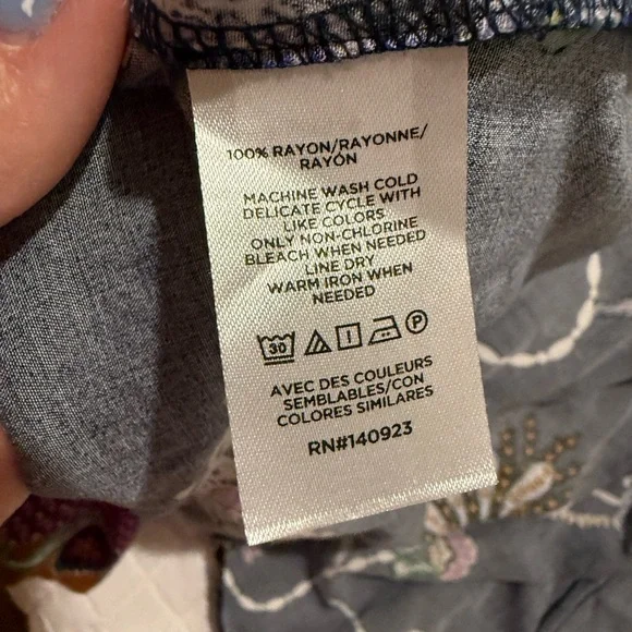 LOFT Navy Maxi Dress with Multicolor Floral Paisley Print - Picture 7 of 7